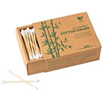 Bastoncillos de algodón de Bambú - Q Tips Orgánicos y sin Plástico - 100% Biodegradables - 1000 Unidades